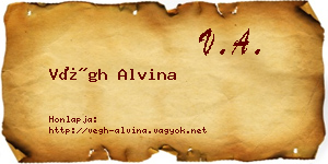 Végh Alvina névjegykártya